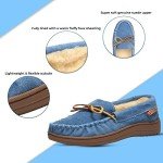 Alpine Swiss Sabine Suede Shearling Moccasin Slippers