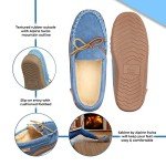 Alpine Swiss Sabine Suede Shearling Moccasin Slippers