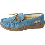 Alpine Swiss Sabine Suede Shearling Moccasin Slippers