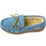 Alpine Swiss Sabine Suede Shearling Moccasin Slippers