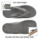 Men's Comfort Flip Flops with Arch Support - Grey