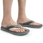 Men's Comfort Flip Flops with Arch Support - Grey