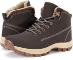 WHITIN Men's Waterproof Insulated Winter Boots - Dark Brown