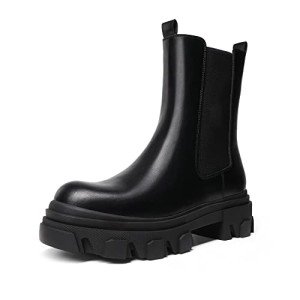 Chunky Platform Chelsea Boots for Men - Black
