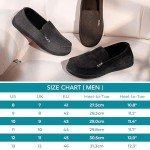 HomeTop Men's Memory Foam Moccasin Slippers - Coffee