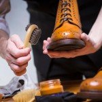 Horsehair Shoe Polish Applicator Brush with Grip