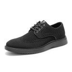 Bruno Marc Men's MaxFlex Breathable Black Oxfords