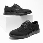 Bruno Marc Men's MaxFlex Breathable Black Oxfords