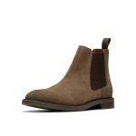 Clarks Men's Jaxen Chelsea Boot in Stone Suede