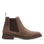 Clarks Men's Jaxen Chelsea Boot in Stone Suede