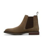 Clarks Men's Jaxen Chelsea Boot in Stone Suede
