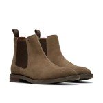 Clarks Men's Jaxen Chelsea Boot in Stone Suede