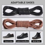 Waxed Dress Shoe Laces for Men - 2 Pairs