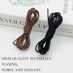 Waxed Dress Shoe Laces for Men - 2 Pairs