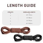 Waxed Dress Shoe Laces for Men - 2 Pairs