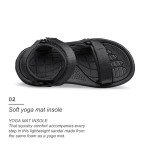 vibdiv Boys Girls Sandals Open-Toe Summer Outdoor Unisex Child Sport Sandals Athletic Lightweight Black Big Kid Size 5