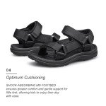 vibdiv Boys Girls Sandals Open-Toe Summer Outdoor Unisex Child Sport Sandals Athletic Lightweight Black Big Kid Size 5
