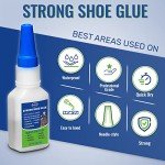 SAPBOND Shoe Glue-Quick Dry Sole Repair Adhesive,Professional Grade Strong Waterproof Clear Repair Glue for Sneakers, Boots,Sandals,Leathers,Handbags and More