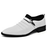 Venshine Mens Dress Shoes Slip On Monk Strap Loafer Formal Oxford Shoes White