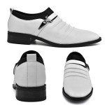Venshine Mens Dress Shoes Slip On Monk Strap Loafer Formal Oxford Shoes White