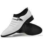 Venshine Mens Dress Shoes Slip On Monk Strap Loafer Formal Oxford Shoes White