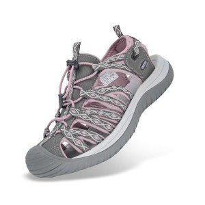 GRITION Hiking Sandals Women Sport Adjustable Close Toe Sandal with Arch Support Travel Summer Beach Outdoor Light Weight Water Shoes 8US/39EU 2401