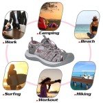 GRITION Hiking Sandals Women Sport Adjustable Close Toe Sandal with Arch Support Travel Summer Beach Outdoor Light Weight Water Shoes 8US/39EU 2401