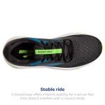 Brooks Men’s Ghost Max Cushion Neutral Running & Walking Shoe - Black/Atomic Blue/Jasmine - 12 Medium