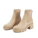 REDTOP Women's Elastic Chelsea Boots Chunky Block Heel Platform Lug Sole Ankle Booties