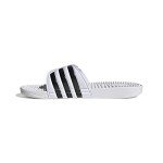 adidas Unisex Adissage Slides Sandal, White/Black/White, 14 US Men