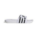 adidas Unisex Adissage Slides Sandal, White/Black/White, 14 US Men