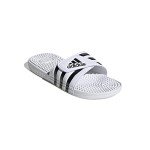adidas Unisex Adissage Slides Sandal, White/Black/White, 14 US Men