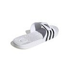 adidas Unisex Adissage Slides Sandal, White/Black/White, 14 US Men