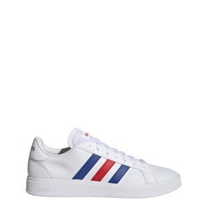 adidas Men's Grand Court Td Lifestyle Court Casual Sneakers, Ftwwht Royblu Vivred, 10