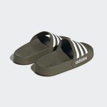 adidas Adilette Shower Slides Sandal, Olive Strata/White/Olive Strata, 5 US Unisex Big Kid