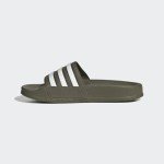 adidas Adilette Shower Slides Sandal, Olive Strata/White/Olive Strata, 5 US Unisex Big Kid