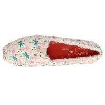 TOMS Womens Alpargata Cozy Holiday Flamingos Graphic Slip On Flats Casual - Beige - Size 9 B