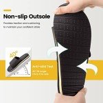 Roknemo Men's Adjustable Slide Sandals - Comfort Memory Foam Slides - Non-slip Open Toe Beach Shoes Slip On Slippers for Men Indoor House Outdoor Sports - Brown 12