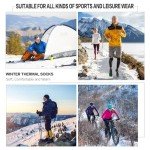 Closemate Mens Socks Thick Thermal Winter Crew Socks Warm Cozy Work Boot Socks for Cold Weather Hiking 5 Pairs(5 Beige White, Size M)