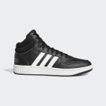 adidas Men's Hoops 3.0 Mid Top Basketball Shoe, Black/White/Grey, 14