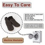 cosyone1997 Mens Slipper Socks with Gripper Soles, Warm Knit House Shoes, Fuzzy Moccasin Boots Indoor,Winter Cozy Christmas Gifts Unique, Cold Weather Bedroom Foot Warmers, Adult Size 12-13 Black