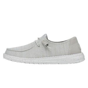 Hey Dude Women's Wendy Sport Mesh Grey Size 8 | Women’s Shoes | Women’s Slip-on Loafers | Comfortable & Light-Weight