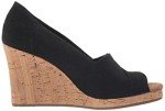 TOMS Women's Classic Espadrille Wedge Sandal, Black Scattered Woven, 12