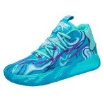 didopery Men's Lace Up High Top Basketball Shoes Chinese Style Breathable Non Slip Outdoor Sneakers Cushioning Workout Shoes for Fitness Training Athletic (Blue,11)