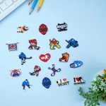 Hockey Shoe Charms Hockey Shoe Decoration Charms Sports PVC Charms for Shoes, Accessories for Shoes Wristbands Sandals and Bracelets, Gifts for Kids Teens Adults (18pcs)