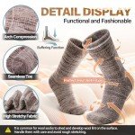 Anlisim Merino Wool Warm Boot Hiking Socks Thermal Extra Thick Winter Cozy Crew Comfy Cushioning Work Women Men Socks 4 Pairs(Coffee Color Series,M)