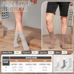 Anlisim Merino Wool Warm Boot Hiking Socks Thermal Extra Thick Winter Cozy Crew Comfy Cushioning Work Women Men Socks 4 Pairs(Coffee Color Series,M)