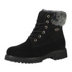 Lugz | Convoy Classic 6-inch Chukka Boots for Women | Faux Fur Lace Up Womens Fall Boots | Everyday Women Footwear, Black, 9 US