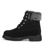 Lugz | Convoy Classic 6-inch Chukka Boots for Women | Faux Fur Lace Up Womens Fall Boots | Everyday Women Footwear, Black, 9 US