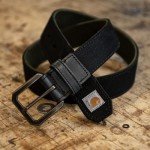 Carhartt Mens Casual Rugged Duck Canvas Belt, Black, 42 US